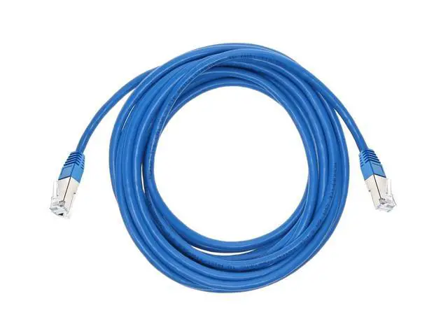 Alt view image 4 of 6 - Monoprice Cat6A 20ft Blue Patch Cable Double Shielded (S/FTP) 26AWG 10G Pure Bare Copper Molded RJ45 Entegrade Series Ethernet Cable