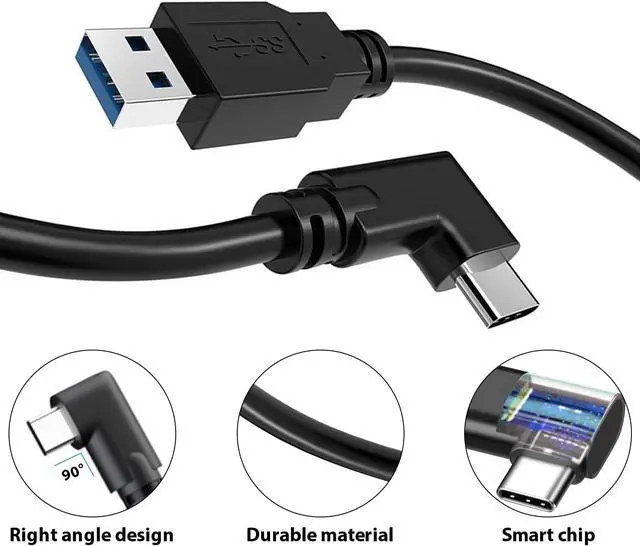 Alt view image 3 of 6 - 16FT Link Cable for Oculus Quest3/Quest 2, High Speed Data Transfer Charging Cable USB 3.0 to USB C Cable Charger for Oculus Quest 2 Accessories VR Headset Gaming to PC