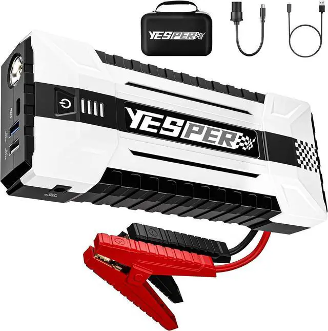 Main image of YESPER 4120A Jump Starter, 12V Car Battery Jumper Starter Portable (All Gas, up to 10.0L Diesel Engine), 26800mAh Battery Start Booster Pack, Jump Box with Carry Case, Jumper Cables, LED Light