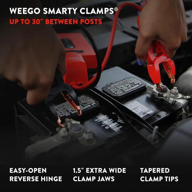 Alt view image 3 of 6 - Weego 44s: 2100A Self-Use 12V Lithium Car Battery Jump Starter USA-Engineered Safe Replacement for Jumper Cables - Car Jumper Starter Portable for 7L Gas and 3.5L Diesel Engines (N44s)