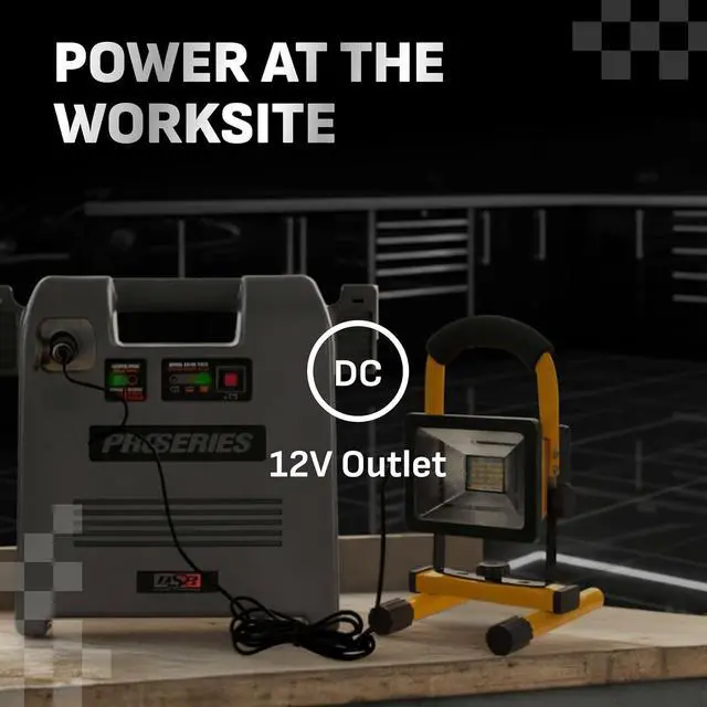 Alt view image 3 of 7 - Schumacher Electric Car Battery Jump Starter & Portable Power Station - 1800 Peak Amps - 12V DC Power Outlet - with Overload & Short-Circuit Protection & Jumper Cables - DSR119