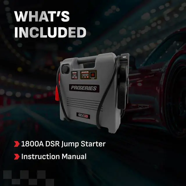Alt view image 7 of 7 - Schumacher Electric Car Battery Jump Starter & Portable Power Station - 1800 Peak Amps - 12V DC Power Outlet - with Overload & Short-Circuit Protection & Jumper Cables - DSR119