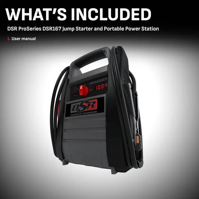 Alt view image 3 of 7 - Schumacher Electric DSR ProSeries Car Battery Jump Starter & Portable Power Station - 2250 Peak Amp 12V Car Starter & Jump Box- Digital Display, Heavy-Duty Booster Cables - DSR167