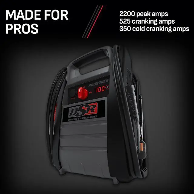 Alt view image 5 of 7 - Schumacher Electric DSR ProSeries Car Battery Jump Starter & Portable Power Station - 2250 Peak Amp 12V Car Starter & Jump Box- Digital Display, Heavy-Duty Booster Cables - DSR167