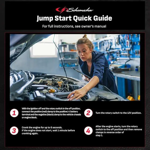 Alt view image 6 of 7 - Schumacher Electric DSR ProSeries Car Battery Jump Starter & Portable Power Station - 2250 Peak Amp 12V Car Starter & Jump Box- Digital Display, Heavy-Duty Booster Cables - DSR167