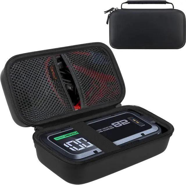 Main image of Canboc Hard Carrying Case for Alpha85 Jump Starter - 2000 Amp 20000mAh Car Starter, Mesh Bag for Jumper Cable, AC Wall Charger, Black