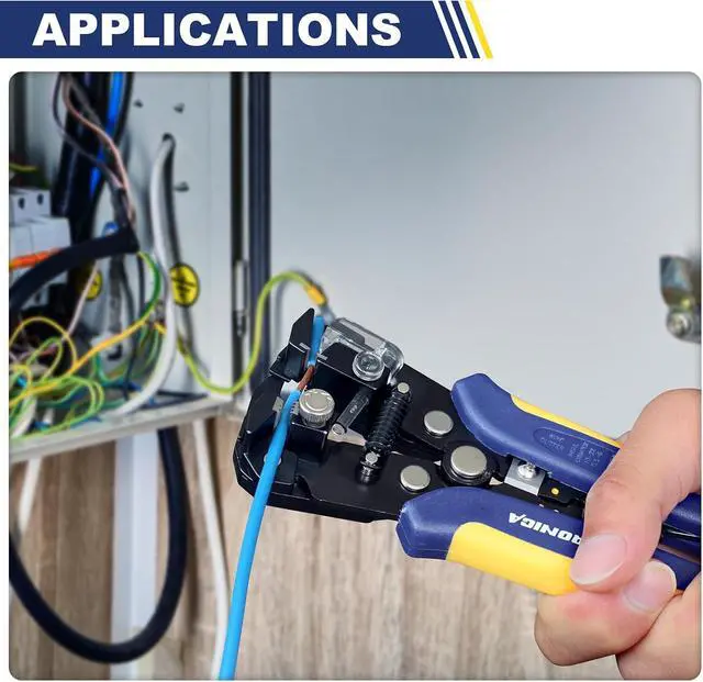 Alt view image 6 of 6 - haisstronica 201PCS Wire Stripper Kit - Automatic Wire Stripping Tool for AWG 24-10 Cables with Insulated Terminals, Self Adjusting Universal Wire strippers and Crimpers for Electrical Work