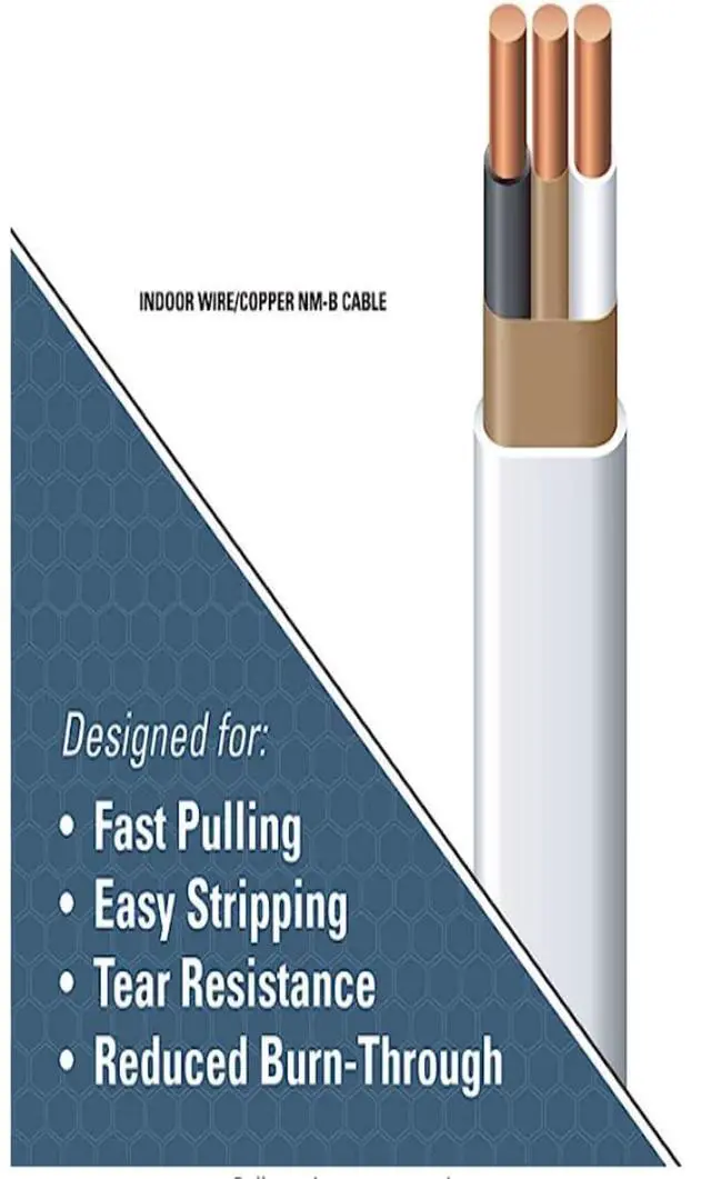 Alt view image 5 of 7 - Southwire Romex Brand Simpull Solid Indoor 14/2 W/G NMB Cable 50ft coil - SW# 28827422