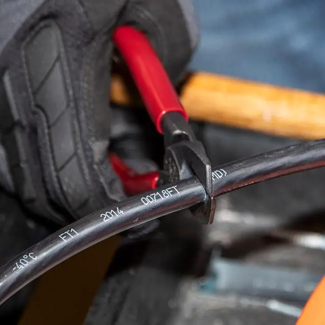 Alt view image 6 of 7 - Klein Tools 63215 Cable Cutter, Made in USA, High-Leverage 6.5-Inch Compact, Forged From US Made Steel, Ideal for Cutting Aluminum and Copper Cable