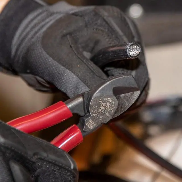 Alt view image 5 of 7 - Klein Tools 63215 Cable Cutter, Made in USA, High-Leverage 6.5-Inch Compact, Forged From US Made Steel, Ideal for Cutting Aluminum and Copper Cable