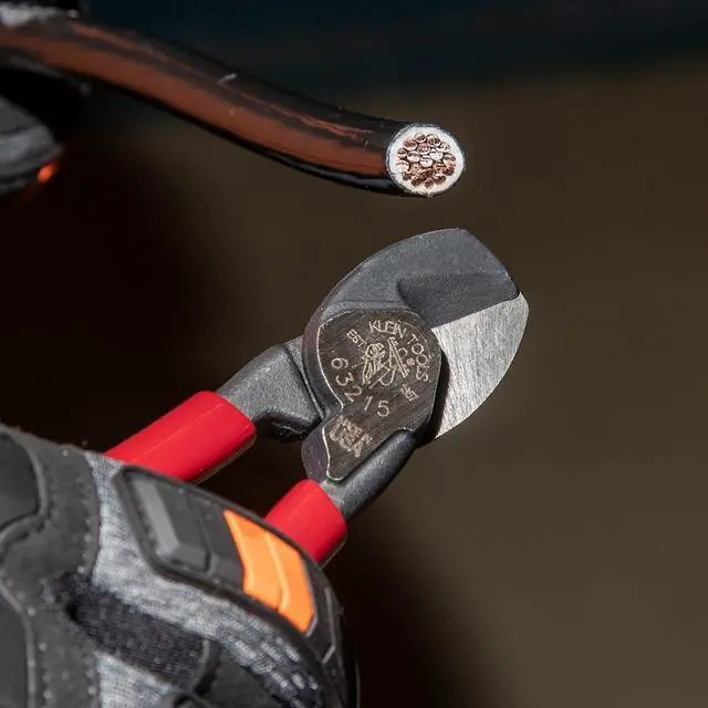 Alt view image 7 of 7 - Klein Tools 63215 Cable Cutter, Made in USA, High-Leverage 6.5-Inch Compact, Forged From US Made Steel, Ideal for Cutting Aluminum and Copper Cable
