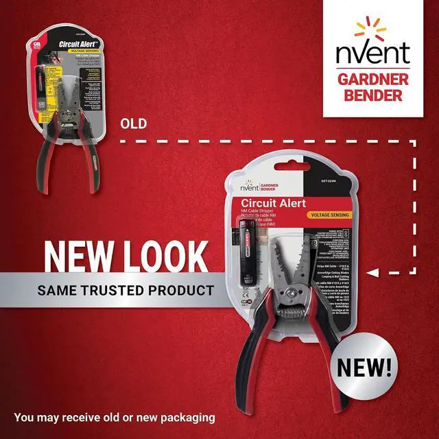 Alt view image 2 of 7 - Gardner Bender GST-224M Circuit Alert® Voltage Sensing Stainless Wire Stripper, 12/2 & 14/2 NM Cable, 7 1/2 in.