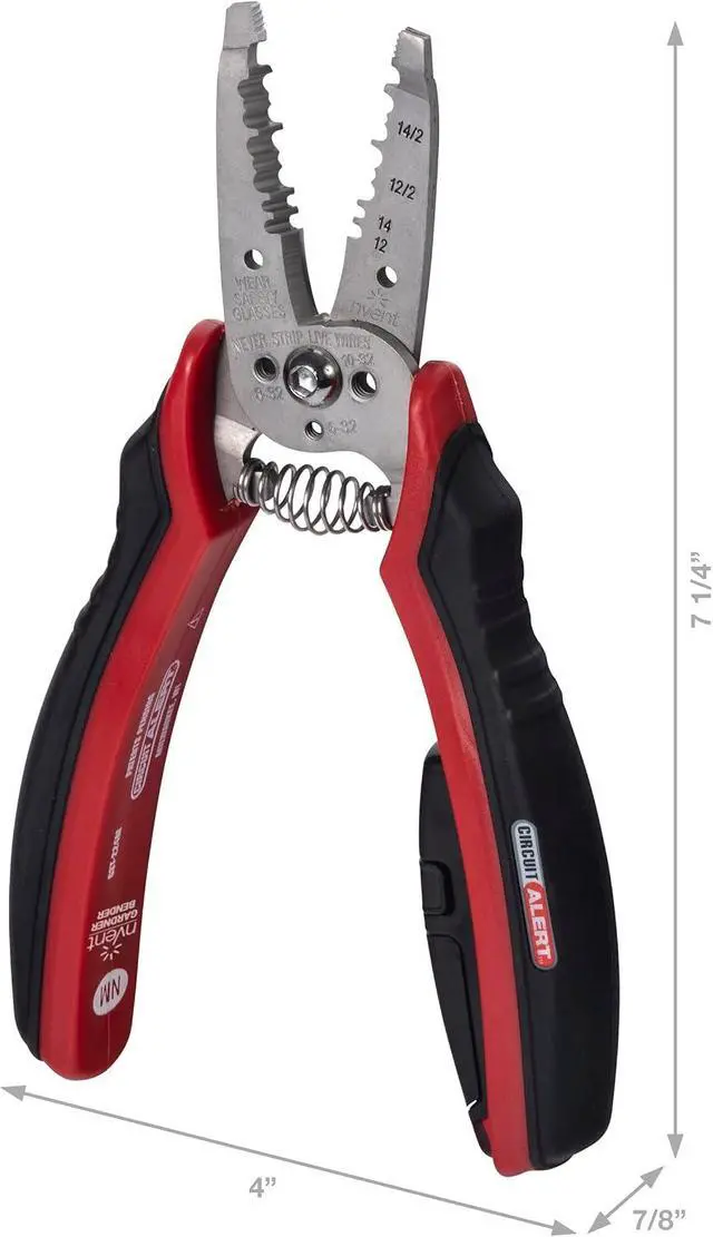 Alt view image 5 of 7 - Gardner Bender GST-224M Circuit Alert® Voltage Sensing Stainless Wire Stripper, 12/2 & 14/2 NM Cable, 7 1/2 in.