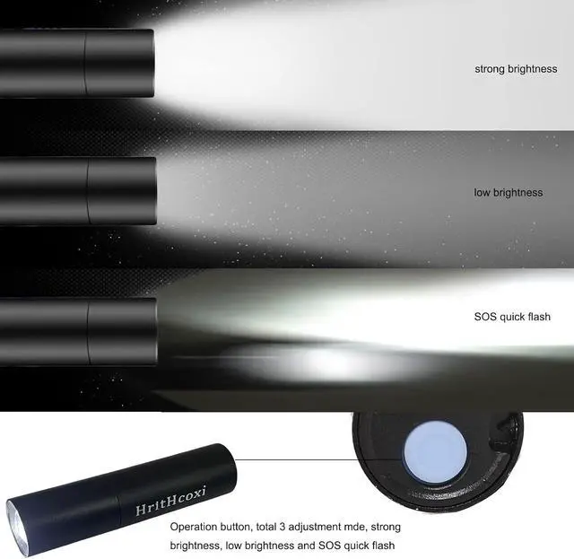 Alt view image 7 of 7 - Rechargeable LED Flashlights, 6pcs USB Zoomable Rechargeable Flashlight | Waterproof LED Flashlight, High Lumens 3 Mode XPE Rechargeable Flash Light for Camping, Hiking, Riding, Emergencies