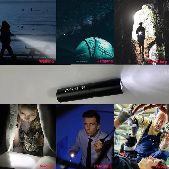 Alt view image 6 of 7 - Rechargeable LED Flashlights, 6pcs USB Zoomable Rechargeable Flashlight | Waterproof LED Flashlight, High Lumens 3 Mode XPE Rechargeable Flash Light for Camping, Hiking, Riding, Emergencies