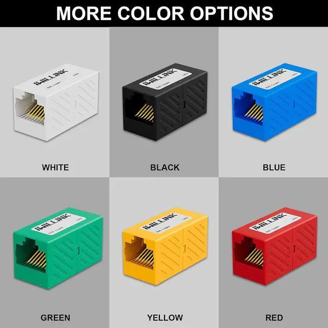 Alt view image 7 of 7 - iwillink RJ45 Coupler Ethernet Connector, Female to Female RJ45 Connector for Cat7 Cat6 Cat5e Cat5 Ethernet Cable, Extender Adapter, 20 Pack, Green
