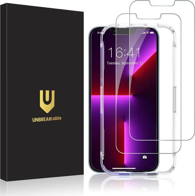 Main image of UNBREAKcable 2-Pack Screen Protector for iPhone 13 Pro Max/iPhone 14 Plus | Shatterproof Tempered Glass, Easy Installation, 9H Hardness, 99.99% HD Clear, Bubble-Free, Anti-Fingerprint, Case Friendly