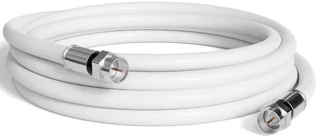 Main image of THE CIMPLE CO Solid Copper Coaxial Cable 10 FT - RG6 Coax | For TVs, Antennas, Internet, CATV, Audio/Video, RVs - Indoor/Outdoor Coax Cable 10 Feet (3 Meters), White