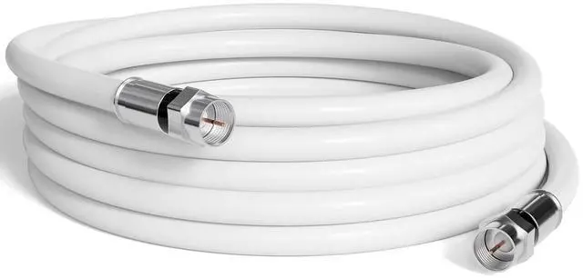 Main image of THE CIMPLE CO - RG6 Coaxial Cable 20 FT - RG6 Coax Cable for TVs, Antennas, Internet, CATV, Audio/Video - Dual Shielded Indoor/Outdoor Coax Wire 20 Feet (6 Meters), White
