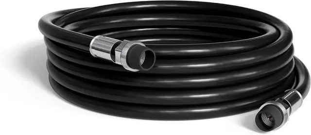 Main image of THE CIMPLE CO - RG6 Coaxial Cable 25 FT Outdoor - Indoor/Outdoor Dual Shielded Coax Cable for Satellite TV Antennas, Internet, CATV - Watertight Coax with Rubber Boots 25 Feet (7 Meters), Black