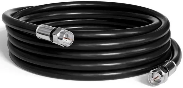Main image of THE CIMPLE CO - RG6 Coaxial Cable 25 FT - RG6 Coax Cable for TVs, Antennas, Internet, CATV, Audio/Video - Dual Shielded Indoor/Outdoor Coax Wire 25 Feet (7 Meters), Black