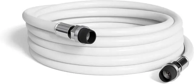 Main image of THE CIMPLE CO - RG6 Coaxial Cable 25 FT Outdoor - Indoor/Outdoor Dual Shielded Coax Cable for Satellite TV Antennas, Internet, CATV - Watertight Coax with Rubber Boots 25 Feet (7 Meters), White