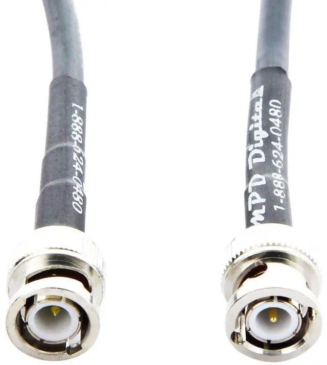 Main image of MPD Digital I RG8X Coaxial Cable I BNC Male to BNC Male Connectors I Low Loss RF Coax I CB, Ham Radio, Transmitters, Antenna I 1 FT