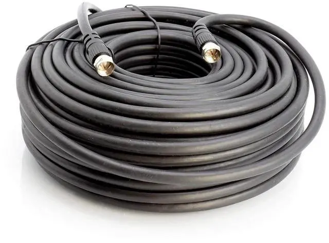 Alt view image 7 of 7 - THE CIMPLE CO 75 FT RG6 Coaxial Cable with Male F-Type Connectors - Indoor/Outdoor Coax for Cable TV, Satellite, Antennas - 75 Ohm, 75 Feet (22 Meters), Black
