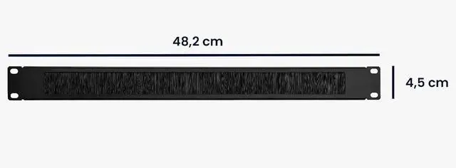 Alt view image 6 of 6 - kwmobile 5x 19 Inch Server Rack Cover - Brush Plate with Cable Opening for 19" Racks - Server Cabinet Network Cable Management 1U