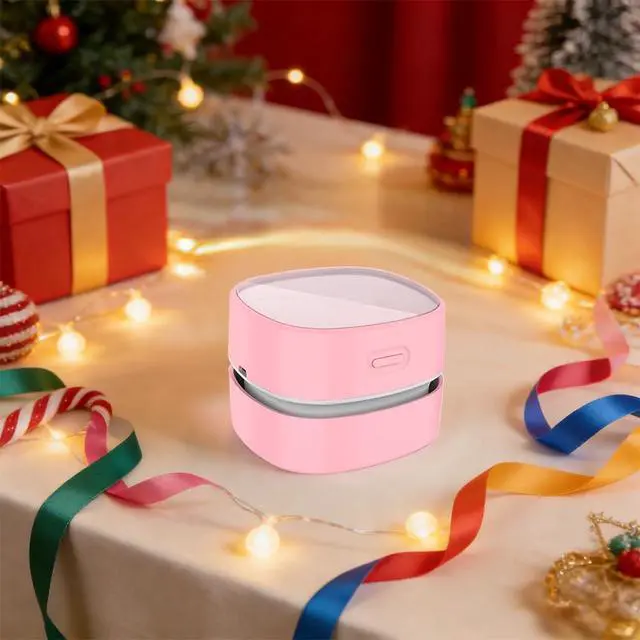 Alt view image 7 of 7 - ODISTAR Desktop Vacuum Cleaner,Mini Table dust Sweeper Energy Saving,High Endurance up to 400 mins,Cordless&360º Rotatable Design for Cleaning Hairs,Crumbs,Computer Keyboard (Pink Charging)