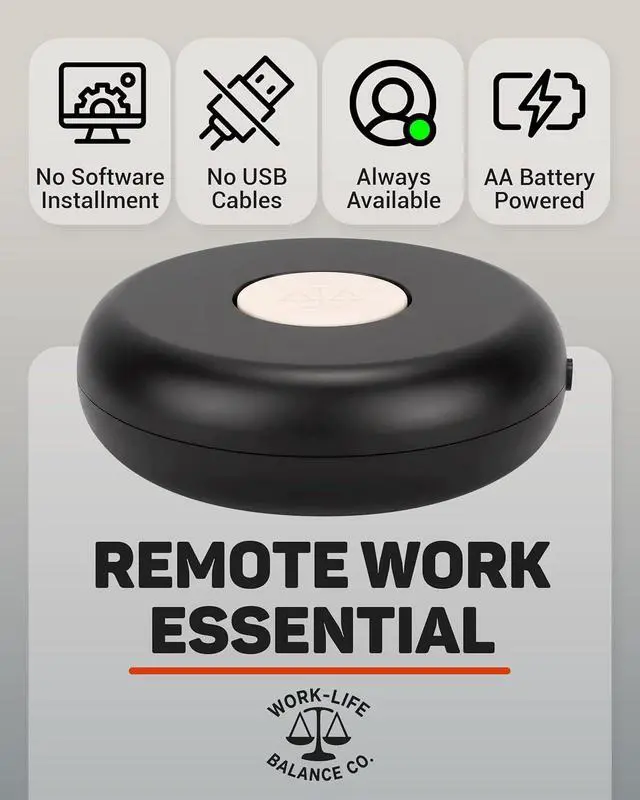 Alt view image 4 of 7 - Compact Mouse Jiggler, NO USB, Cordless, Silent Undetectable Mouse Mover | Wireless, No Software, Mechanical, Automatic Shaker, AA Battery 12 Months, Keeps Laptop Computer Awake, Remote Work Wiggler