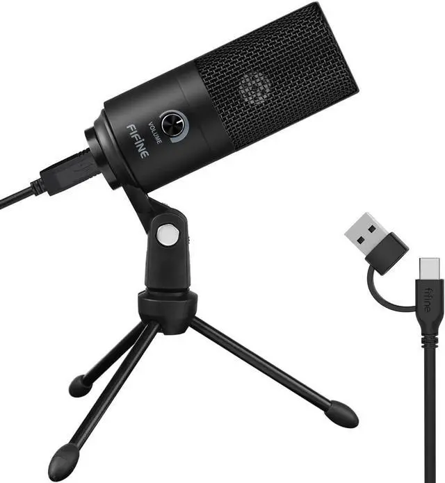 Main image of FIFINE K669B USB Microphone, Condenser Recording Mic for Vocals, Meeting | Metal Cardioid Laptop Mic for MAC OS, Windows, Voice Overs, Streaming, Online Meeting and YouTube Videos