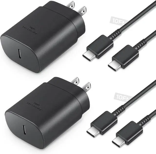 Main image of 25W Type C Charger Fast Charging 10 ft, USB C Charger Block & Android Phone Chargers Cord 10 Foot for Galaxy S25 Ultra/S25/S25+/S24 Ultra/S24/S24+/S23/S22 Ultra