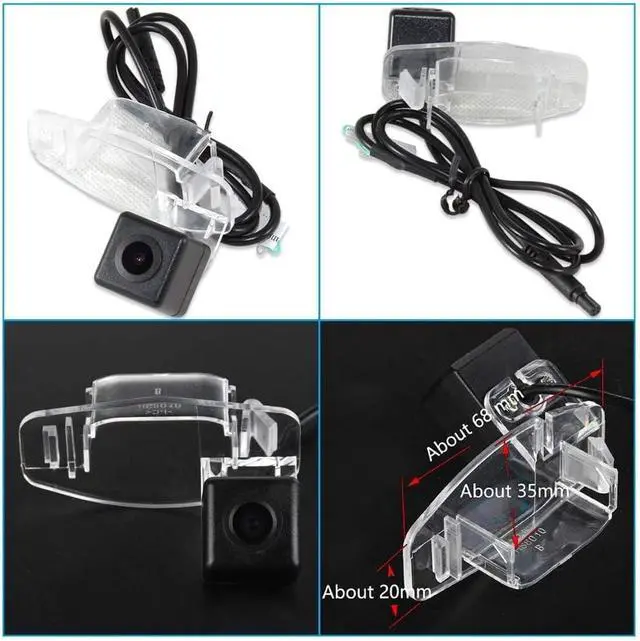 Alt view image 2 of 7 - EWAY Backup Camera for Select Honda Accord Civic, for Acura MDX RL TL TSX ILX, Reverse Camera with Factory Style Rear License Plate Light Housing - RCA Plug for Aftermarket Radio Monitor