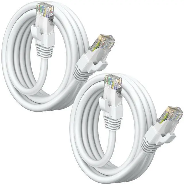 Main image of Maximm Cat6 Ethernet Cable 6 Ft White (2-Pack), 10Gbps 550MHz UTP Cord