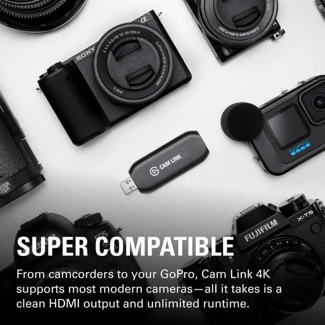 Alt view image 7 of 7 - Elgato Cam Link 4K Capture Card for DSLR, Camcorder, Action Cam | HDMI to USB 3.0, Stream in 1080p60 or 4K30/60, Ultra-low latency, Works with OBS, Zoom, Discord, PC/Mac/iPad compatible
