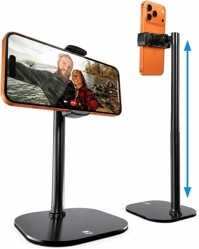Main image of COOPER ChatStand, Adjustable Cell Phone Stand for Desk, Phone Stand for Recording, iPhone Holder for Filming, Small iPhone Tripod, Soporte para Celular, Fits Samsung, Android, (Night Black)