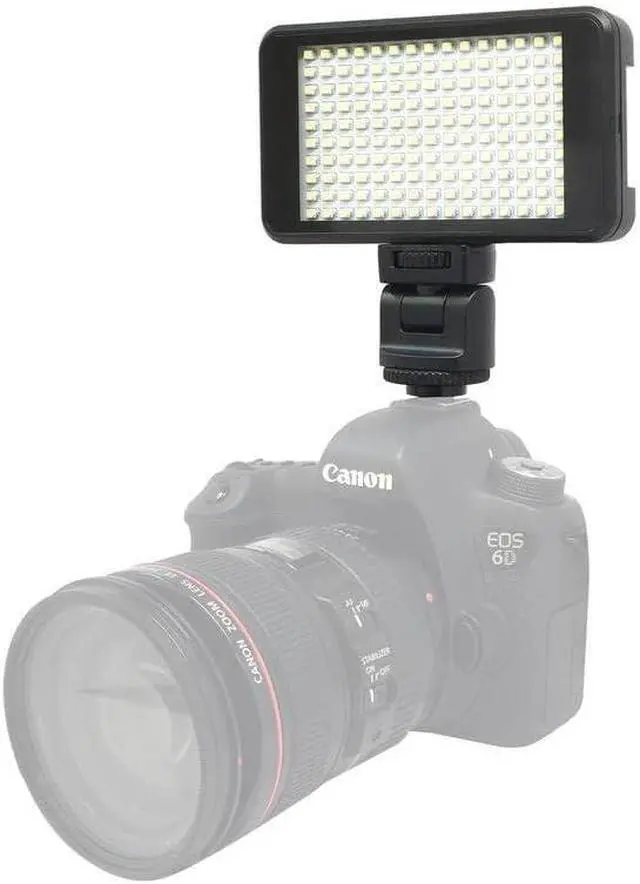 Alt view image 6 of 6 - Vidpro LED-150 Photo and Video Light Kit - On Camera Panel LED Light - Adjustable and Dimmable Light Fits Cameras Video Camcorders and DLSR w/Hot Shoe Includes Rechargeable Battery Diffuser and More