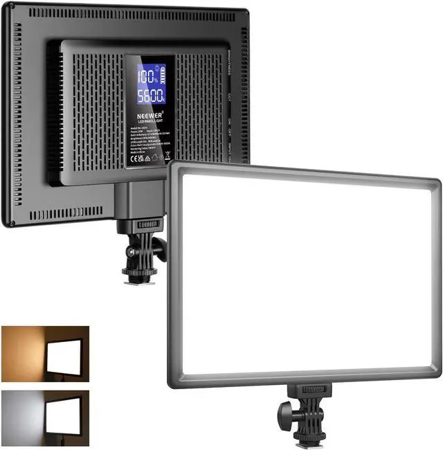 Main image of NEEWER 192 LED Video Light Panel, 20W Ultra Thin Bi Color Dimmable DSLR Camera Soft Light, 4000mAh Lithium Battery, 3200K-5600K CRI97+, Key Lighting for Studio Photography Recording Streaming