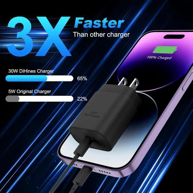 Alt view image 4 of 7 - 10Ft Phone 14 13 12 11 Charger Fast Charging,30W USB C Phone Charge Type C Charger with Extra Long USB C to Lightning Cable Cord for P Hone 14/13/12/11 Pro Max,14 Plus,Mini,Pro/XS/SE/XR/iPad,Black