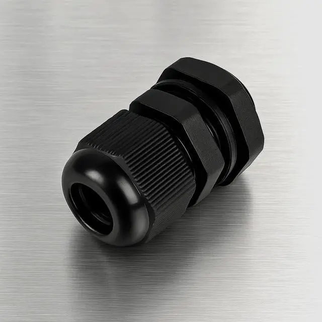 Alt view image 2 of 6 - MGI SpeedWare 1/2" NPT Strain Relief Nylon Cord Grip Cable Glands, Black Plastic Grommet 100-Pack
