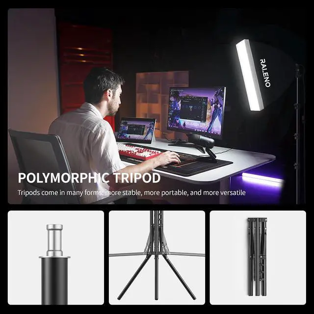 Alt view image 4 of 7 - RALENO 16"x16" Softbox Photography Lighting Kit for Video Recording Studio | Softbox Lighting with LED Bulb (50W | 5500K | 97 CRI ), Soft Box for TikTok Photography Shooting Live Streaming