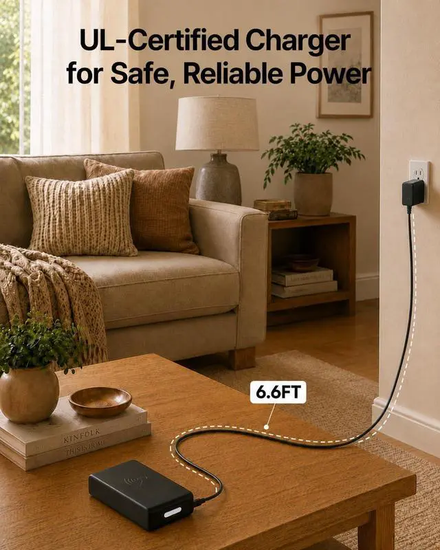 Alt view image 3 of 7 - 14V Charger Fit for Halo Bolt Air 58830 57720 44400 55500 Air+1750 Car Jump Starter ACDC Compact Wireless 1201 Replacement AC Adapter Power Cord Supply