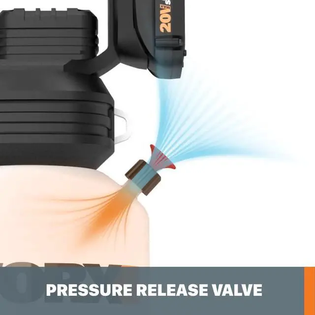 Alt view image 4 of 6 - WORX Cordless Yard Sprayer 20V 2-Gallon, WG829 | Automatic Pump; Variable Spray Nozzle; Battery & Charger Included; PowerShare