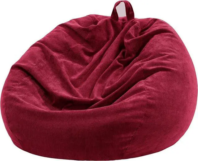 Main image of 3 ft Bean Bag Chair Cover,Wine Red 300L | No Filler Washable Stuffed Animal Storage Beanbag Chair Cover 74" Extra Large Opening Premium Corduroy Bean Bag Cover