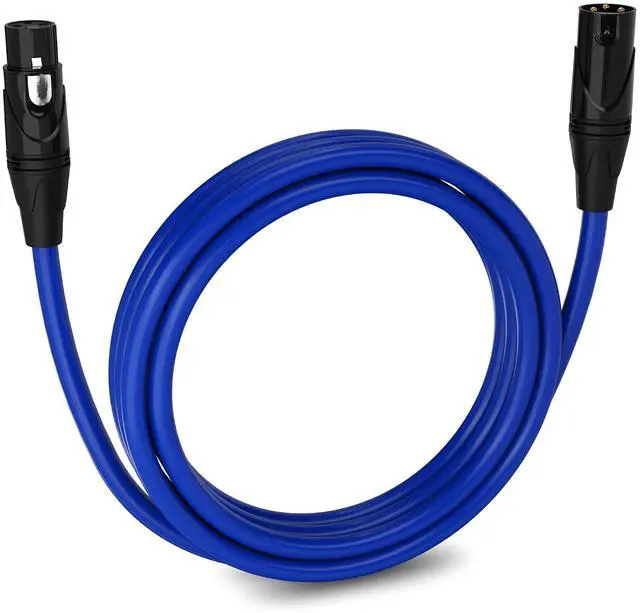 Main image of LyxPro 10 ft Balanced XLR Mic Cable, Male to Female, Blue