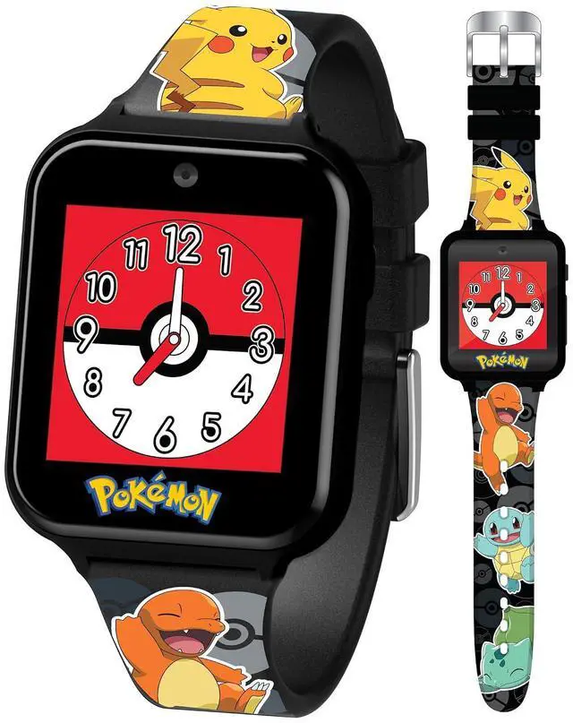 Main image of Pokémon Interactive Kids Smartwatch Touchscreen Watch with Games, Camera, Voice Recorder, Step Tracker, Alarm & Timer 10 Pokémon Watch Faces, USB Rechargeable Fits Wrists 5.5" to 8"