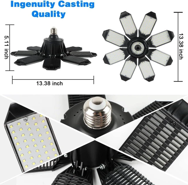 Alt view image 7 of 7 - Garage Lights - Ultra Brighter 40,000LM Garage LED 6500K Daylight