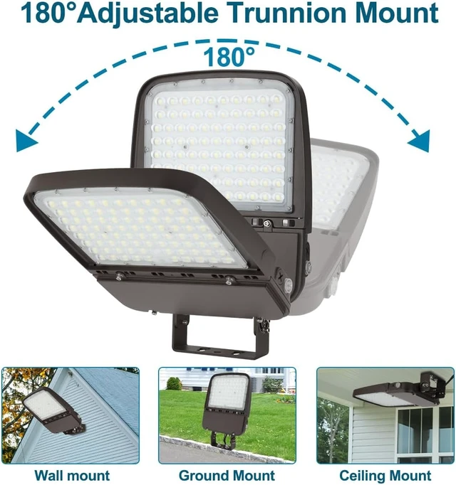 Alt view image 5 of 7 - LED Parking Lot Light 240W/200W/150W Adjustable with Dusk to Dawn