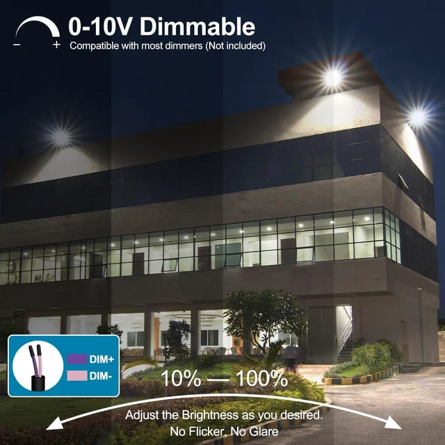 Alt view image 7 of 7 - LED Parking Lot Light 240W/200W/150W Adjustable with Dusk to Dawn
